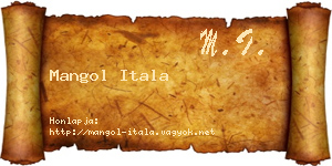 Mangol Itala névjegykártya